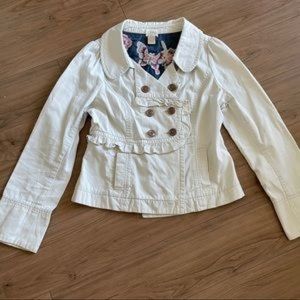 Vintage Anthropologie Cindra Ruffle Front Jacket